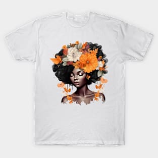 Floral Black Girl #2 T-Shirt